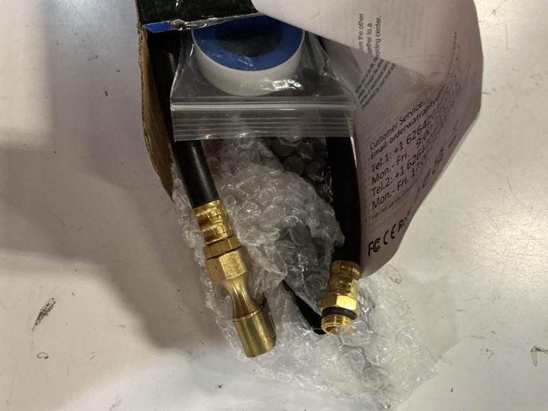 Condition photo showing Good Condition for digital tire pressure gauge with inflator, 250 psi heavy duty air chuck & compressor accessories with quick connect coupler and rubber hose for cars, inflatables blue