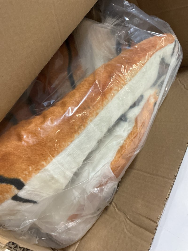 Condition photo showing New/Like New for melissa & doug giant tiger - lifelike stuffed animal (over 5 feet long)