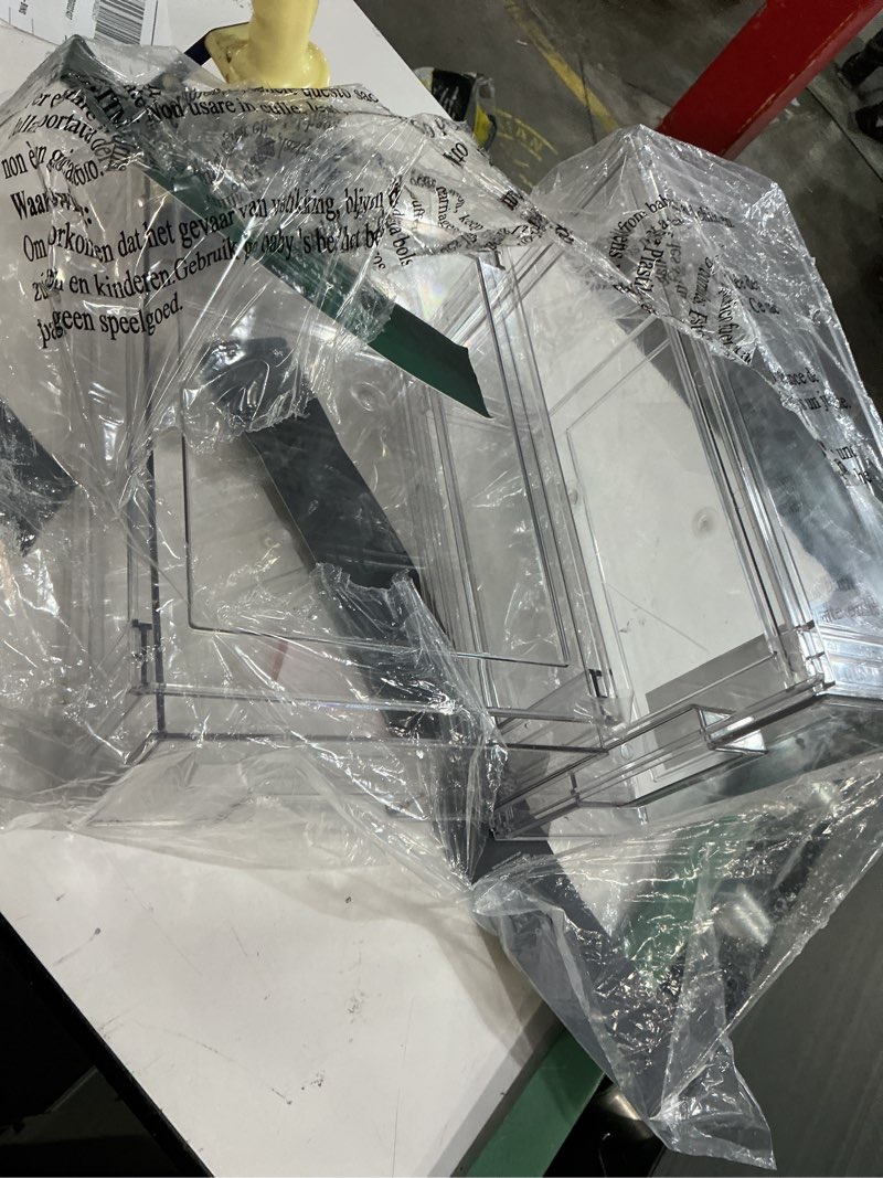 Condition photo showing Good Condition for BINO | Stackable Storage Drawers, Small - 2 Pack, Clear | THE CRATE COLLECTION | Storage Bins With Drawers | Bathroom Organizers | Under Sink Organizer | Vanity Cabinet Home Organization Small 2-Pack