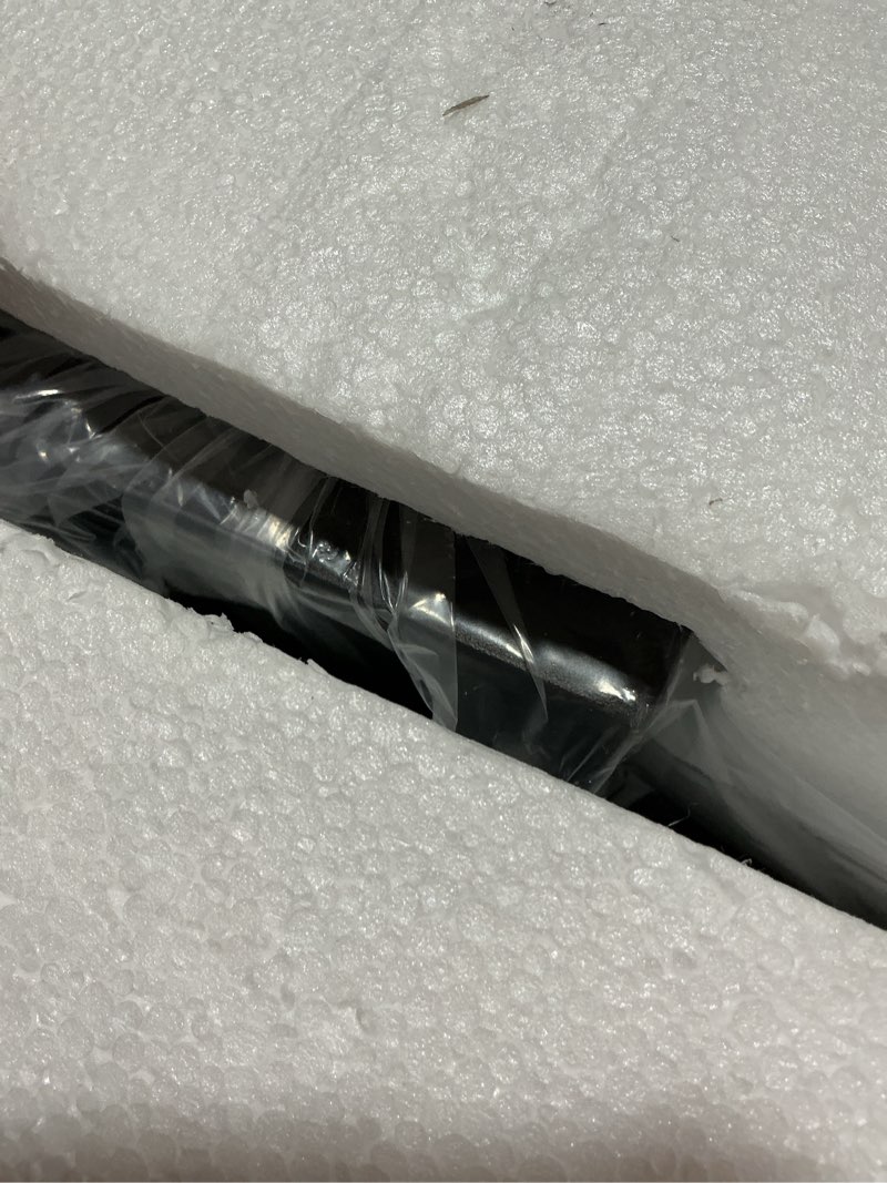 Condition photo showing As Is for H22 inch 3-Light Large Outdoor Wall Sconce Farmhouse Waterproof Matte Black Exterior Lantern with Clear Glass and Open Bottom for Porch Garage Entryway H22''