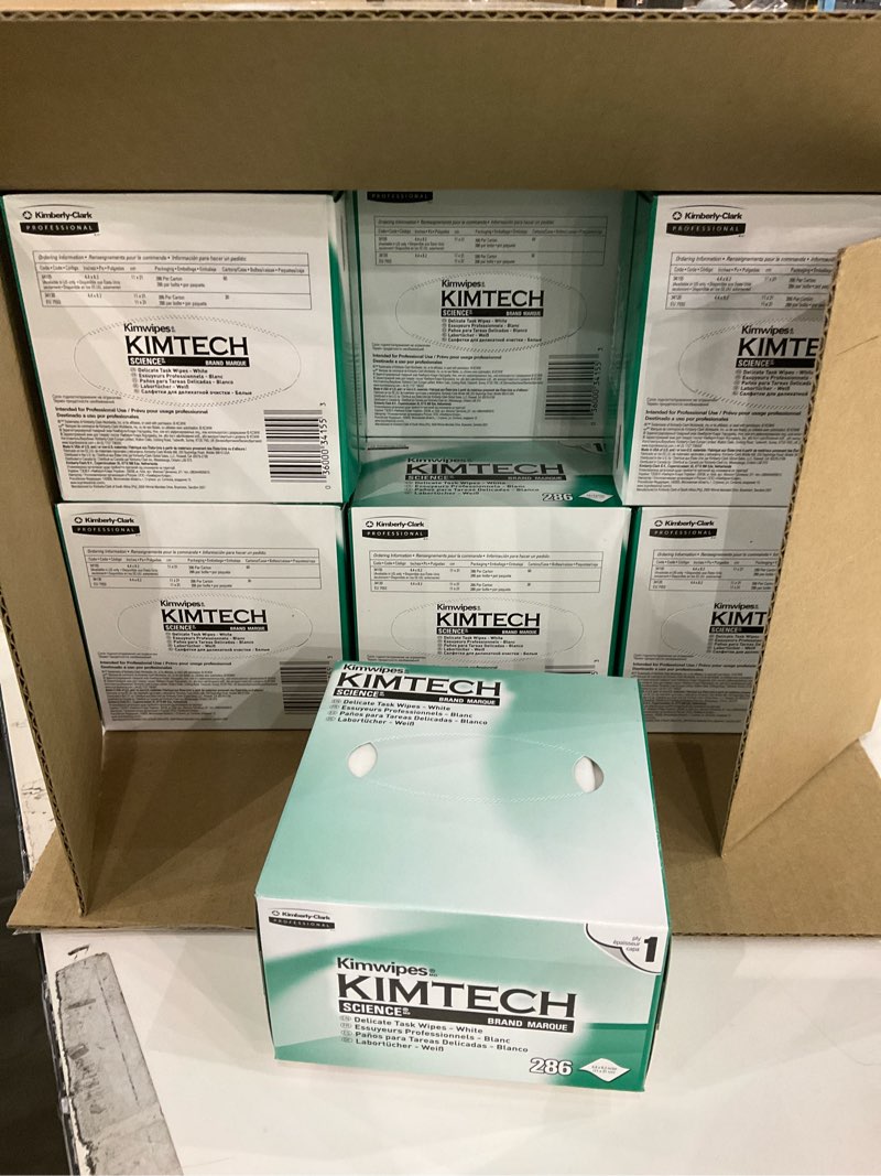 Condition photo showing New/Like New for Kimtech* KIMWIPES  Delicate Task Wipers  1-Ply  4 2/5 x 8 2/5  280/Box