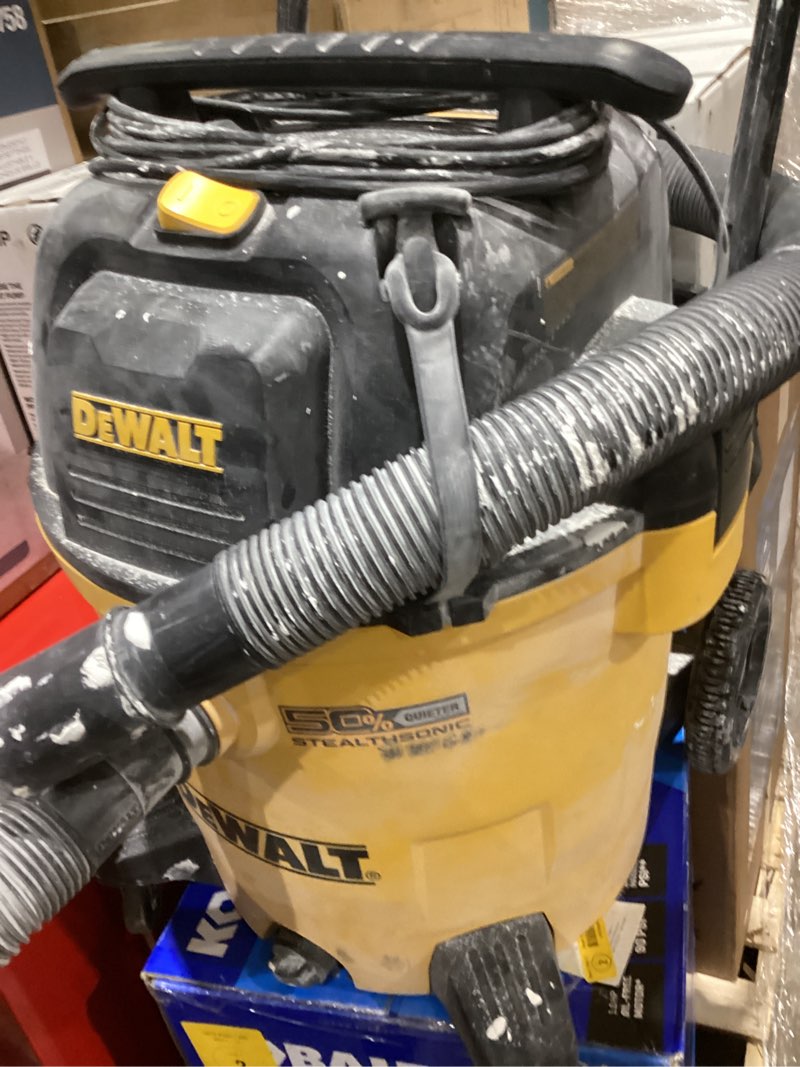 Condition photo showing As Is for DEWALT 10 Gallon 5.0 Peak HP STEALTHSONIC Shop Vacuum Wet and Dry, Ultra Quiet Wet Dry Vac, Ideal for Jobsite, Garage, Car & Workshop, DXV10P-QT with Attachments & Powerful Suction, Portable Cleaning
