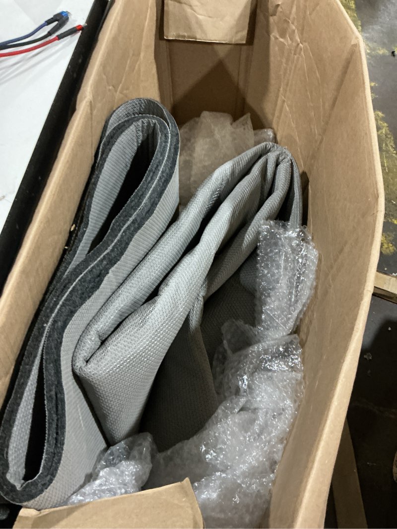 Condition photo showing As Is for medium grey flat knit headliner fabric foam back for chevrolet silverad