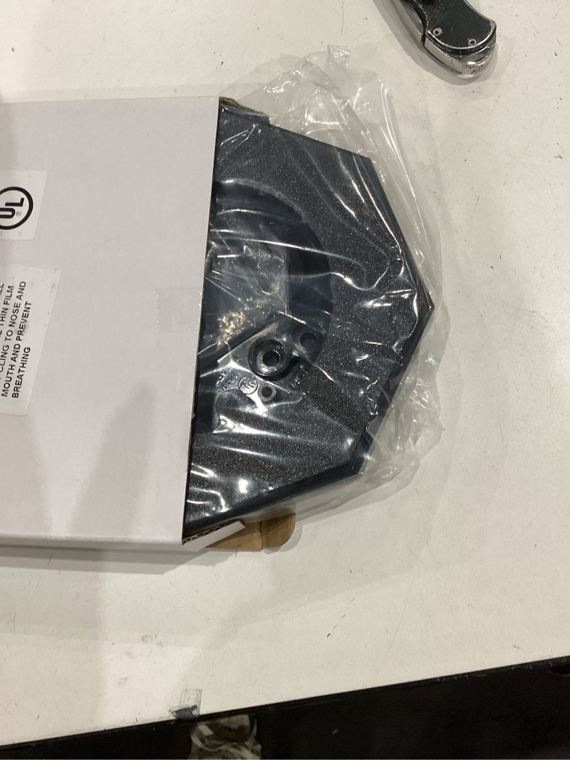 Condition photo showing Good Condition for imbaprice imba-8161-bk vertical siding lamp octagon mounting kit with built-in box for outdoor smooth flat surface, black 1 (black) flat surfaces vertical siding lap