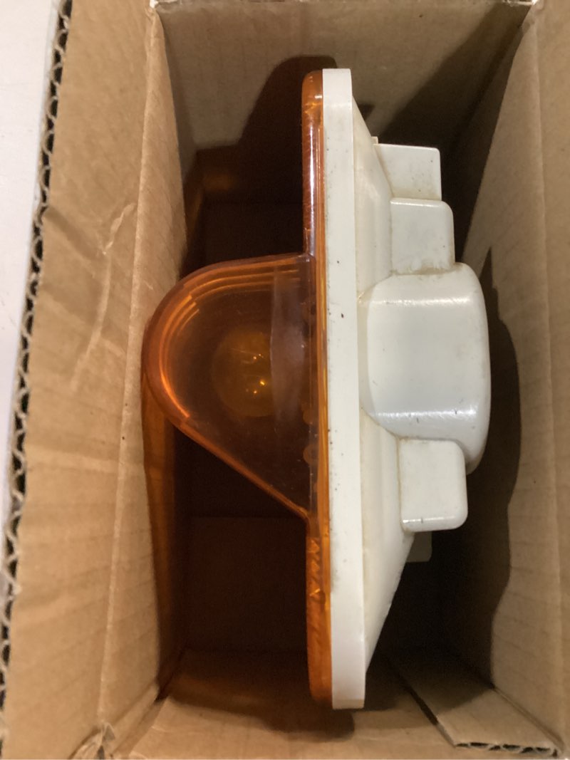 Condition photo showing As Is for partsam 2pcs 6.5" mid turn signal amber marker light rubber mount 24 led w/reflex lens universal waterproof 6 inch oval led mid-ship marker and turn signal semi truck trailer light