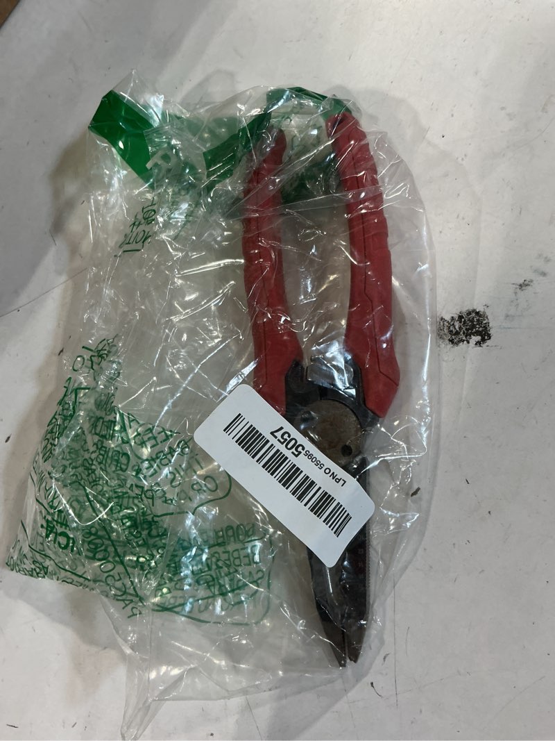 Condition photo showing As Is for milwaukee 48-22-3079 6-in-one combination wire stripping and reaming pliers for electricians