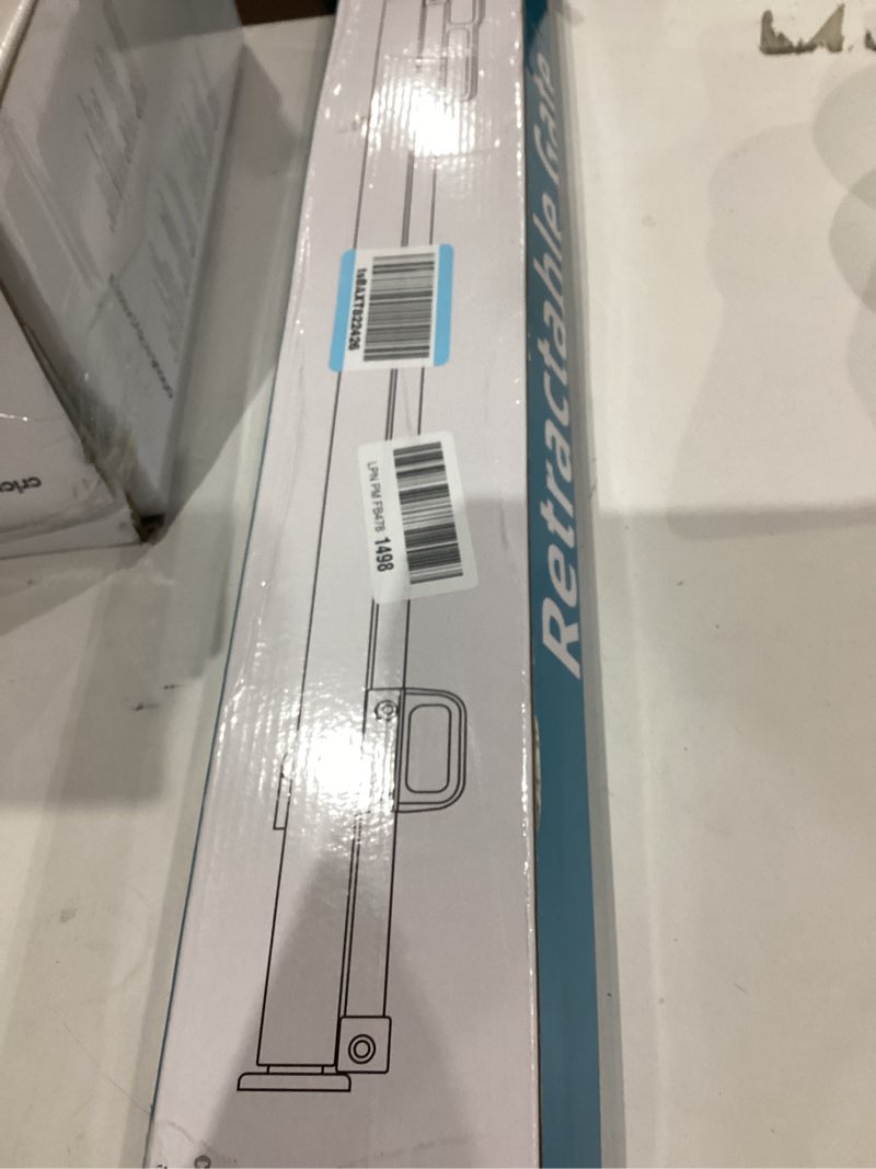 Condition photo showing New/Like New for Babepai Retractable Baby Gates Extra Wide | 55" Wide x 38" Tall Dog Gates for Stairs | Indoor/Outdoor Use | Child Gates for Doorways, Deck, Porch, Hallways, Patio - Gray A-grey 55" Wide x 38" Tall - Drilling