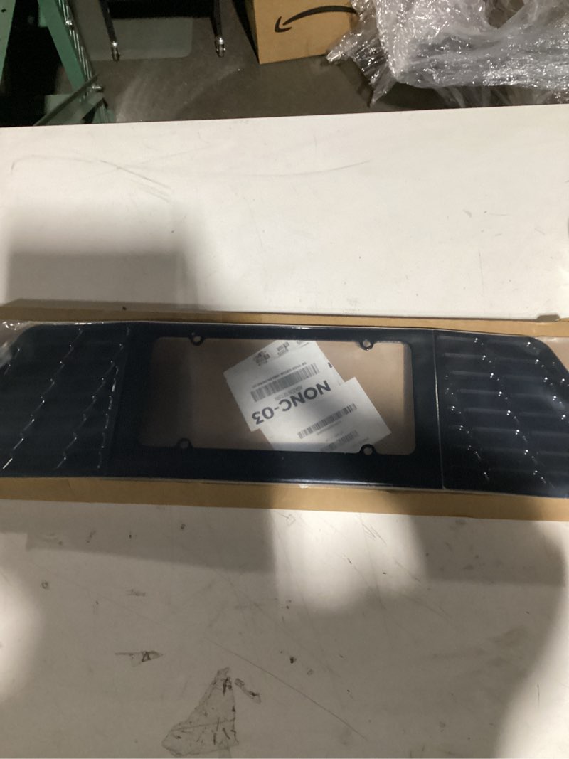 Condition photo showing Good Condition for Rear License Frame Compatible with Chevrolet Corvette C8 2020-2024, Aluminum License Plate Frame Grill Vent Insert, License Plate Trim Base Accessories (Bright Black)