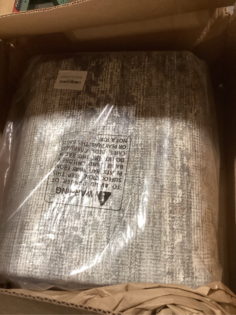 Condition photo showing New/Like New for Area Rugs 8x10 for Living Room Bedroom, Modern Abstract Machine Washable Rug, Large Soft Low Pile Floor Cover with Non Slip Backing for Dining Room, Ash Gray Brown Ash Gray/Brown 8' x 10' (Rectangular)