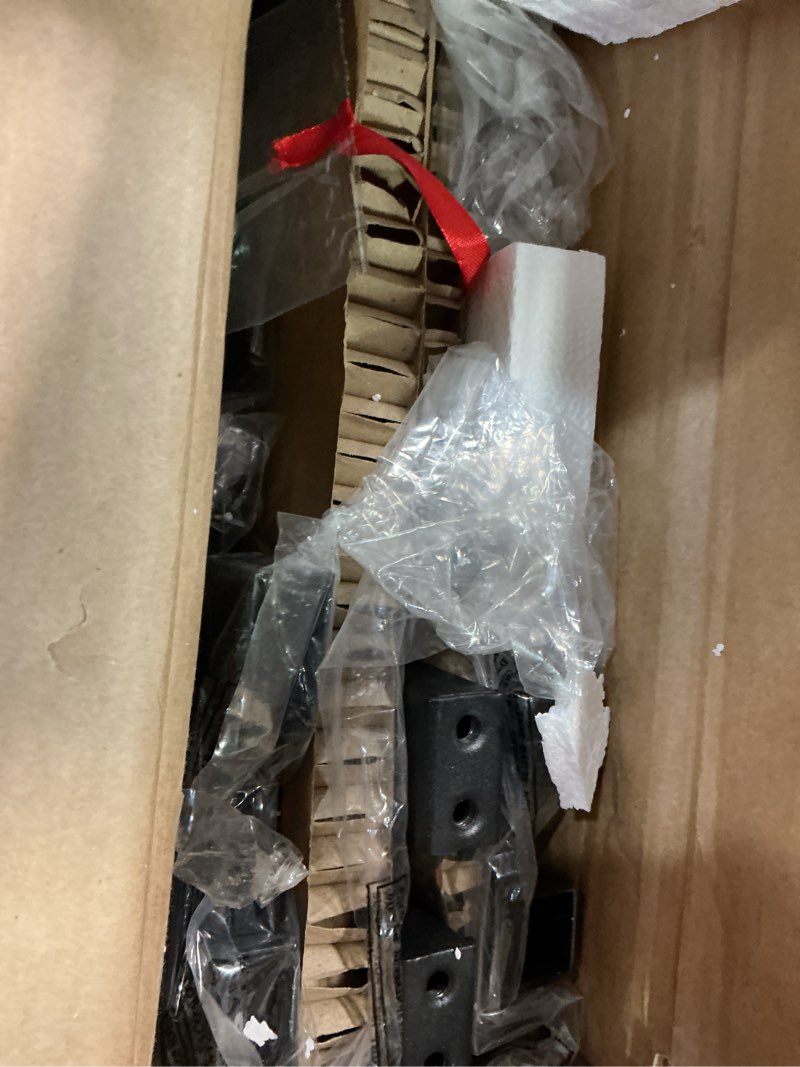 Condition photo showing As Is for yapamar heavy duty metal bed frame with sturdy steel slat support, noise free, easy assembly, steel slats support, no box spring needed - queen