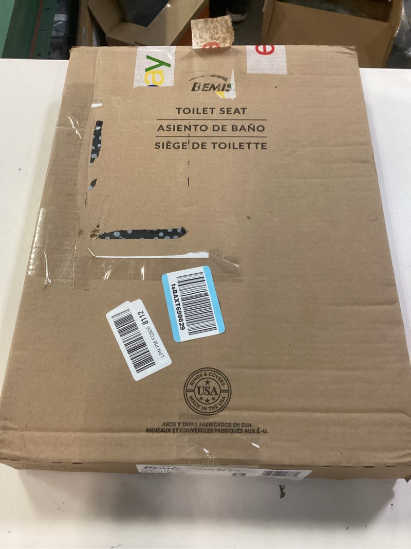 Condition photo showing New/Like New for bemis 7300slec slow close toilet seat, easy clean hinges and durable plastic seat, made in usa, elongated, white