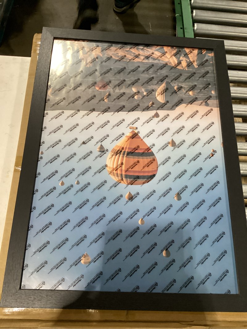 Condition photo showing New/Like New for 19x27 picture frame for wall display, 19x27 black picture frame with shatter resistant plexiglass, stable and sturdy 19 x 27 poster frame for wall display, handpicked gift collection, 1 pack
