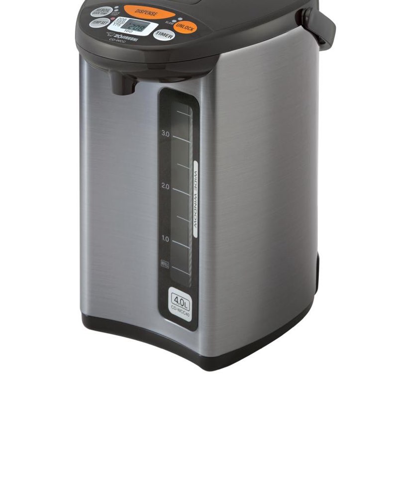 zojirushi micom water boiler and warmer (135 oz. / 4l, silver)