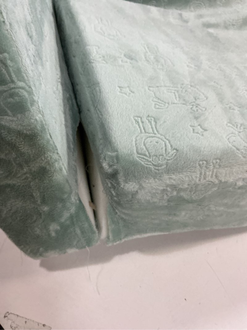 Condition photo showing As Is for Serta Perfect Sleeper Extra Wide Convertible Sofa to Lounger - Comfy 2-in-1 Flip Open Couch/Sleeper for Kids, Sage Sofa Sage