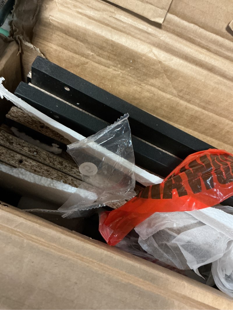 Condition photo showing As Is for ZenStyle 9 Cube Storage Shelf Organizer, Wooden Bookshelf System Display Cube Shelves Compartments, Customizable W/ 5 Removable Back Panels (Black) Black 9 Cube(similar)