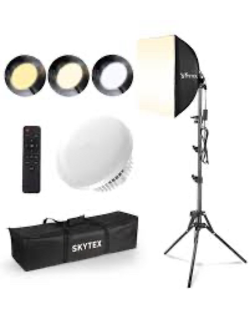 Skytex Softbox Lighting Kit(1Pack), 20x28in Soft Box | 85W 2700-6400K E27 LED Bulb Continuous Photog
