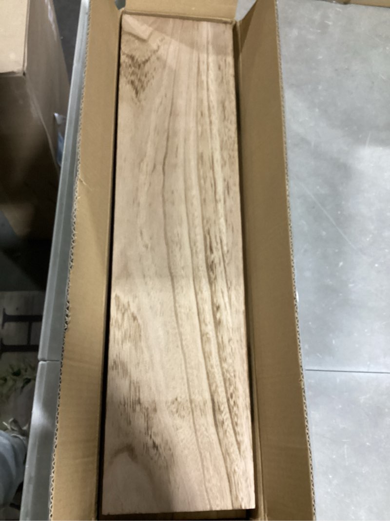 Condition photo showing Good Condition for Wood Floating Shelves for Wall Decor, Rustic Wall Shelves for Bedroom Bathroom Kitchen Living Room, Set of 4 Light Walnut 48 Inch 48inch Light Walnut
