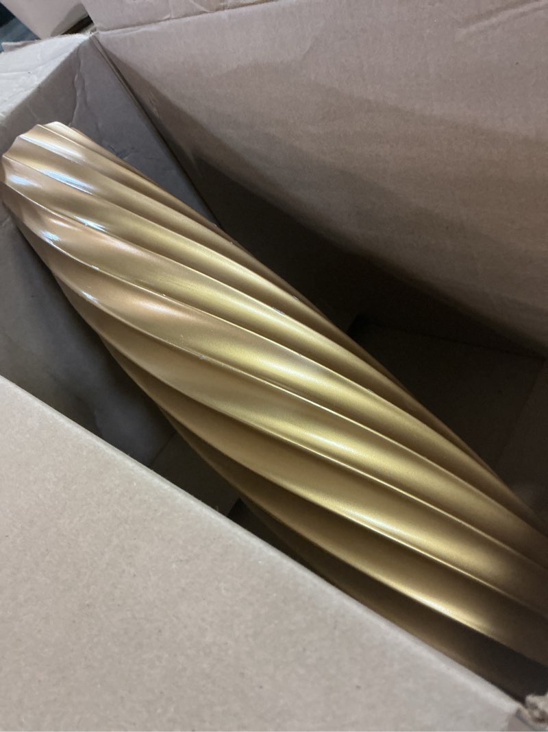 Condition photo showing Good Condition for tall floor vase, 23.6 inches tall vases sturdy, luxury, textured for decorative branches dried flowers, floor vase for rustic, living room, shelf decor (gold) gold 23.6in