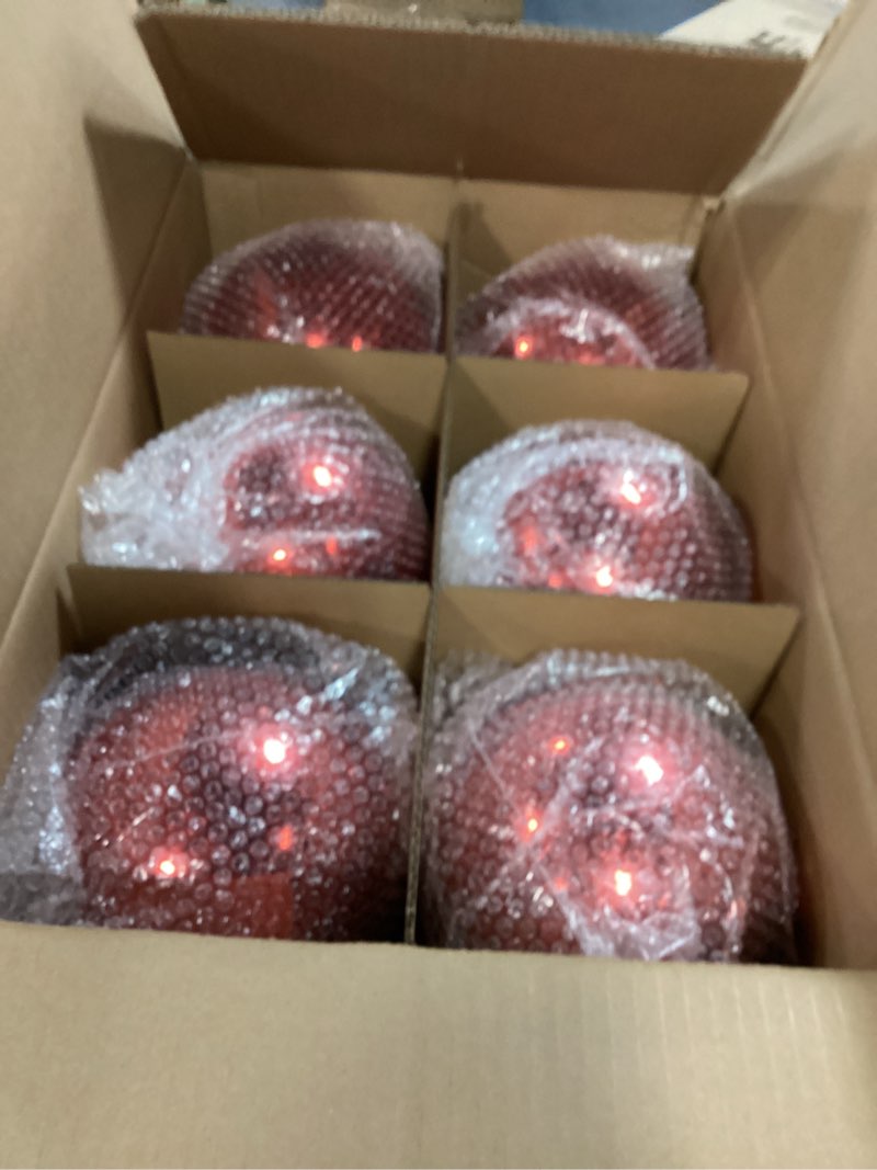 Condition photo showing Good Condition for Syhood 12 Pcs 6 Inch Mercury Christmas Ornament Balls Xmas Tree Decoration Balls Extra Large Shatterproof Ornament Hanging Ball Giant Jumbo Vintage Ball for Holiday Xmas Tree Party Decor Red 6 Inch