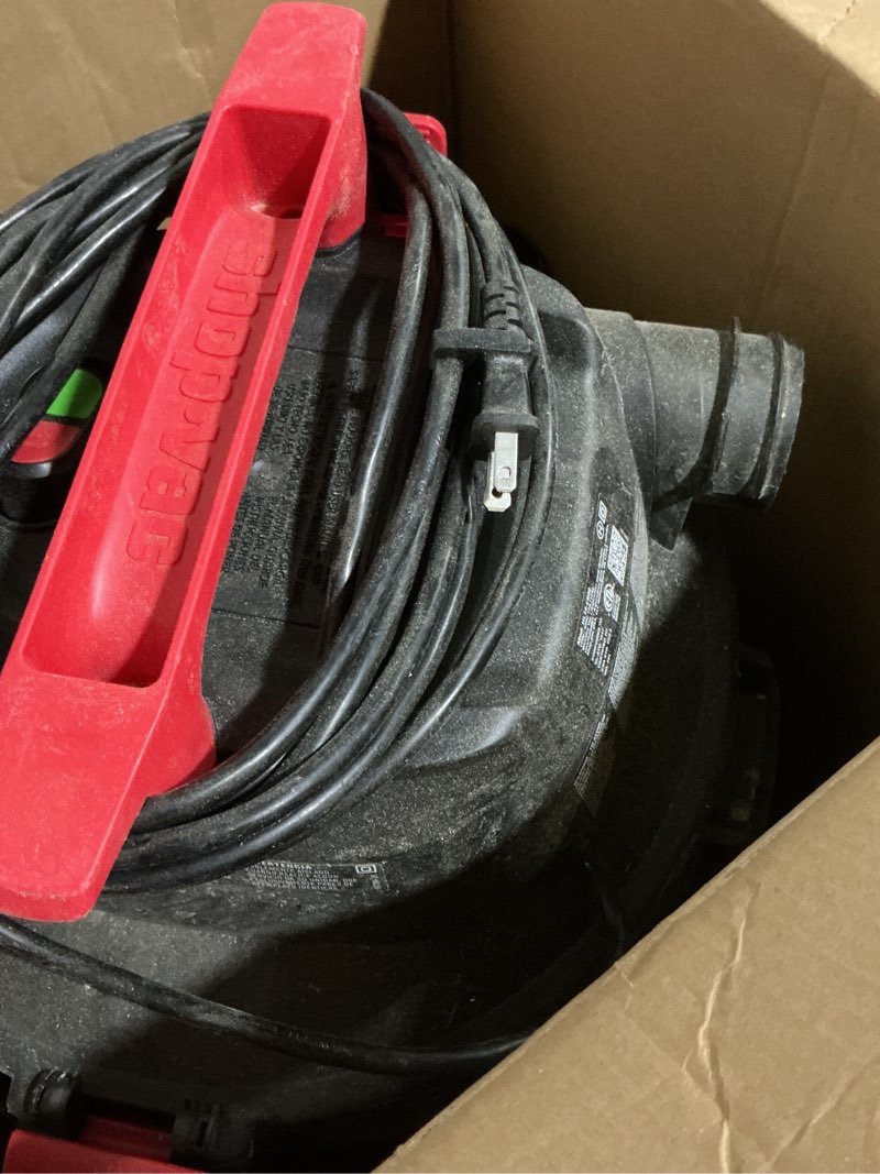 Condition photo showing As Is for shop-vac 16-gallon 6.5 hp corded wet/dry shop vacuum with accessories included