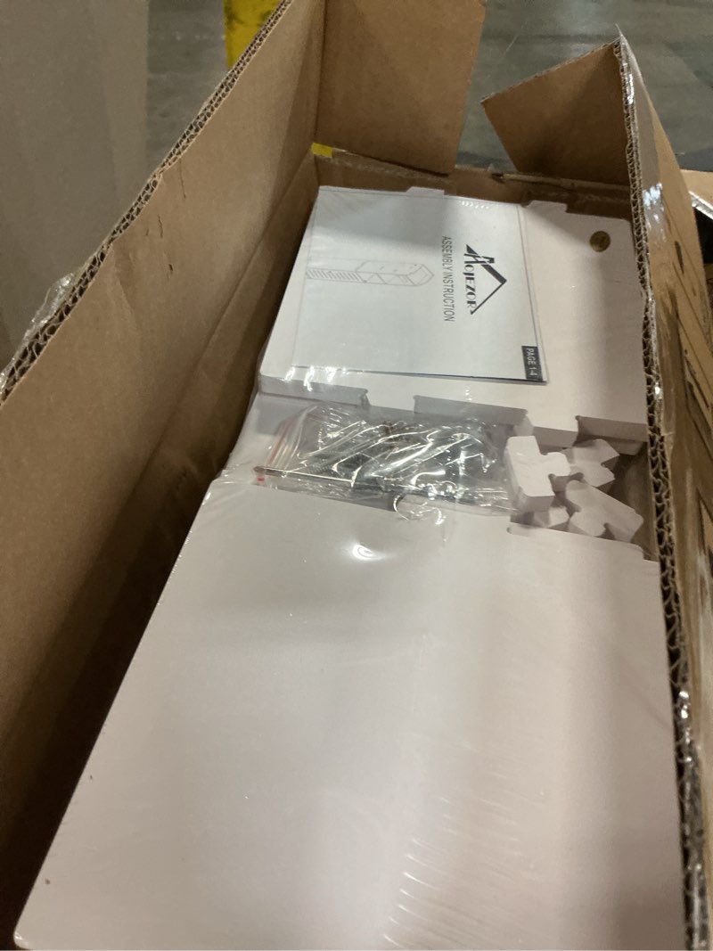 Condition photo showing Good Condition for OJEZOR Toilet Paper Holder Stand: No Drill PVC Small Bathroom Cabinet for Apartment Dwellers - Rental Deposit Protection - Small Space Storage Saving 29.9 inch H 