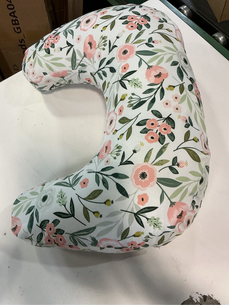 Condition photo showing Good Condition for Boppy Nursing Pillow - Firm, Ergonomic U-Shaped Bottle and Breastfeeding Pillow with High Lift for Comfort and Support, Spacious Surface - Pink Garden Flowers New Nursing Pillow Pink Garden Flowers