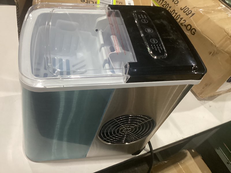 Condition photo showing Good Condition for goveelife smart countertop ice makers, portable ice maker machine with self-cleaning, 6 mins 9 bullet ice, 26lbs/24hrs, voice remote for home kitchen party camping, with ice scoop stainless silver