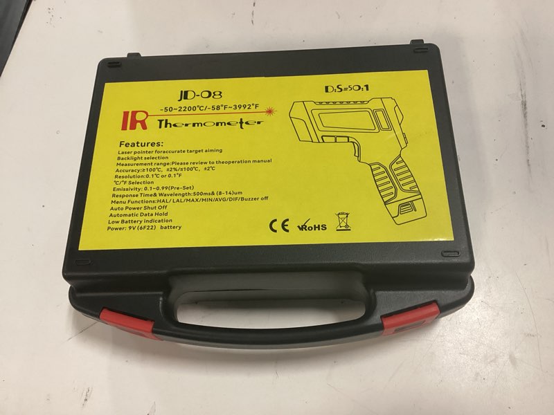 Condition photo showing New/Like New for -58°f to 3992°f infrared thermometer ir gun, high-temp digital temperature gun 50:1 non-contact pyrometer & triple laser for kiln, forge, furnace, engine, hvac, industrial use