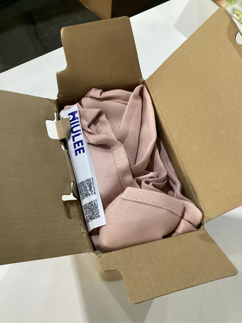 Condition photo showing New/Like New for miulee blackout curtains for bedroom living room 2 panels, thermal insulated room darkening drapes grommet noise reducing light blocking window treatments 63 inches long 40x63 inch baby pink baby pink 40"w x 63"l (pack of 2)