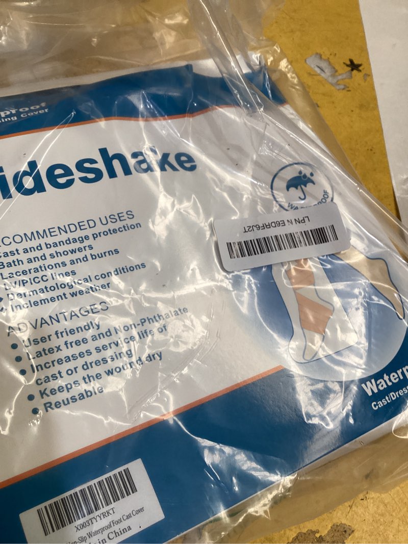 Condition photo showing Good Condition for tideshake non?slip waterproof foot cast cover for showering, reusable adult foot cast protector, cast covers for shower foot & ankle, watertight cast bag for surgery, burns, wounds & after surgery recovery