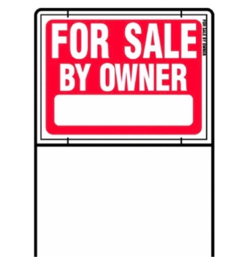 hy-ko products rsf-605 for sale by owner sign 36 in h x 24.5 in w red & white 24.5x36 for sale by owner