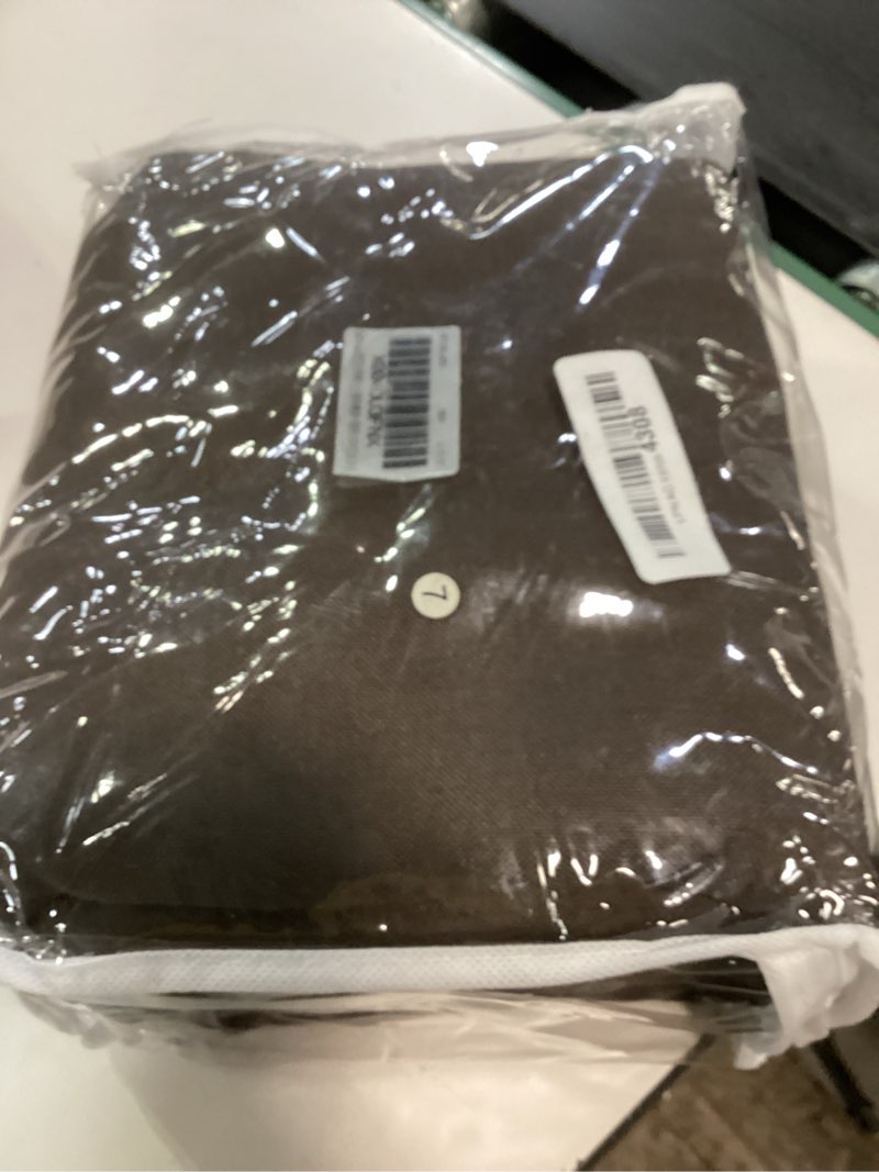 Condition photo showing Good Condition for shineland charcoal brown linen curtains, modern farmhouse style, pinch pleated semi sheer drapes for for living room bedroom, wide 40 x 108 inch long 40"w x 108"l (pack of 2) dark brown