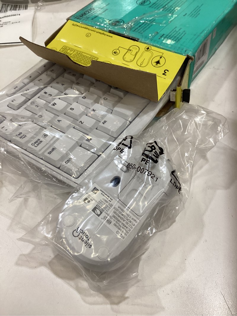 Condition photo showing Good Condition for logitech mk270 wireless keyboard and mouse combo for windows, 2.4 ghz wireless, compact mouse, 8 multimedia and shortcut keys, 2-year battery life, for pc, laptop - off white