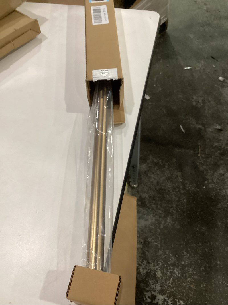 Condition photo showing New/Like New for ivilon tension curtain rod - spring tension rod for windows or shower, 24 to 36 inch. warm gold 24" to 36" warm gold