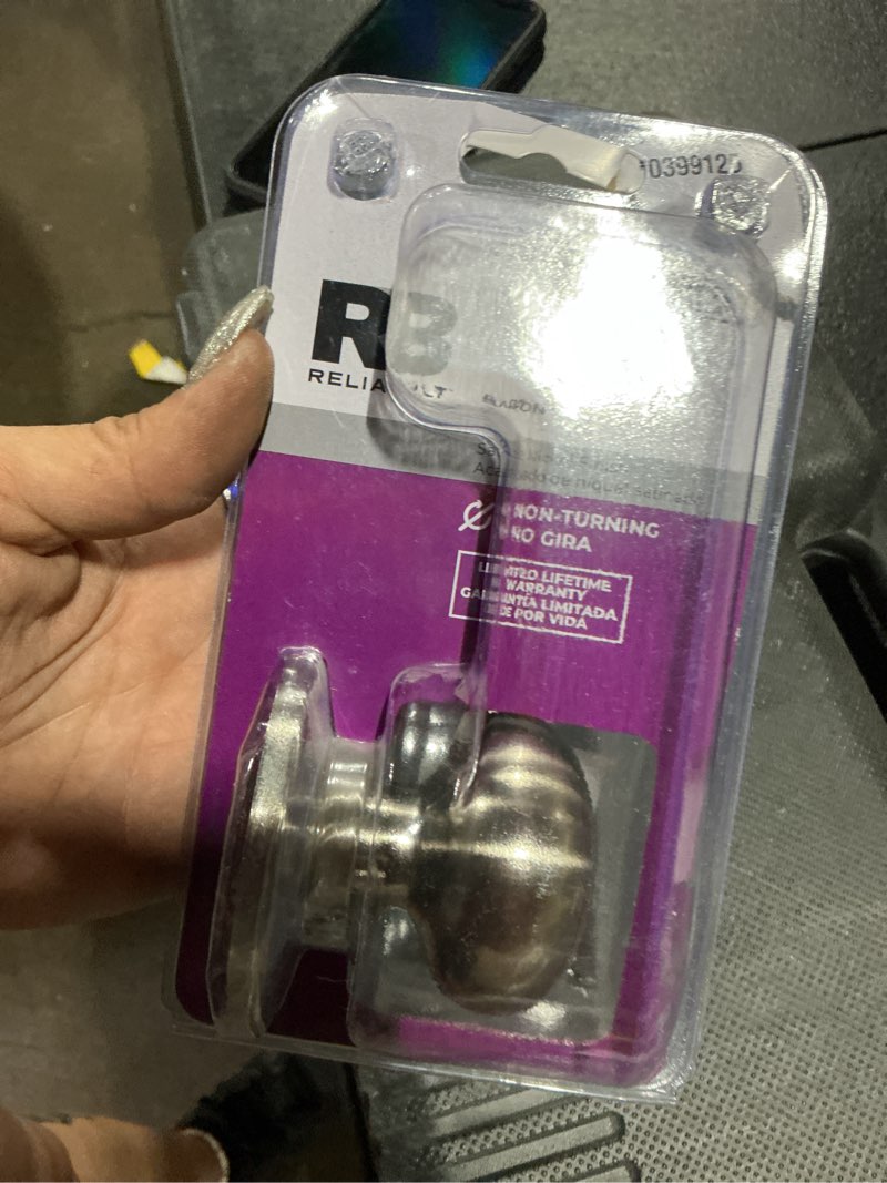 Condition photo showing Good Condition for reliabilt baron satin nickel interior dummy door knob single pack