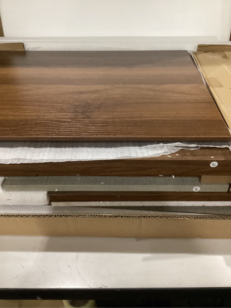 Condition photo showing New/Like New for Apetaccat Night Stand, Fluted Nightstand Bedside Tall Farmhouse Nightstand with 3 Drawers, Mid Century Modern Side Accent Table,Bedside End Table for Bedroom, Living Room, Walnut 3 Drawers Walnut Brown