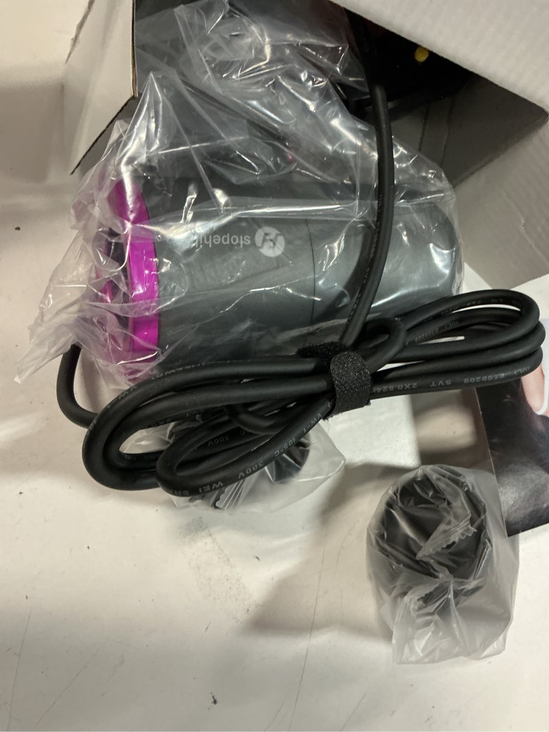 Condition photo showing Good Condition for slopehill professional ionic hair dryer, powerful 1800w fast drying low noise blow dryer with 2 concentrator nozzle 1 diffuser attachments for home salon travel grey