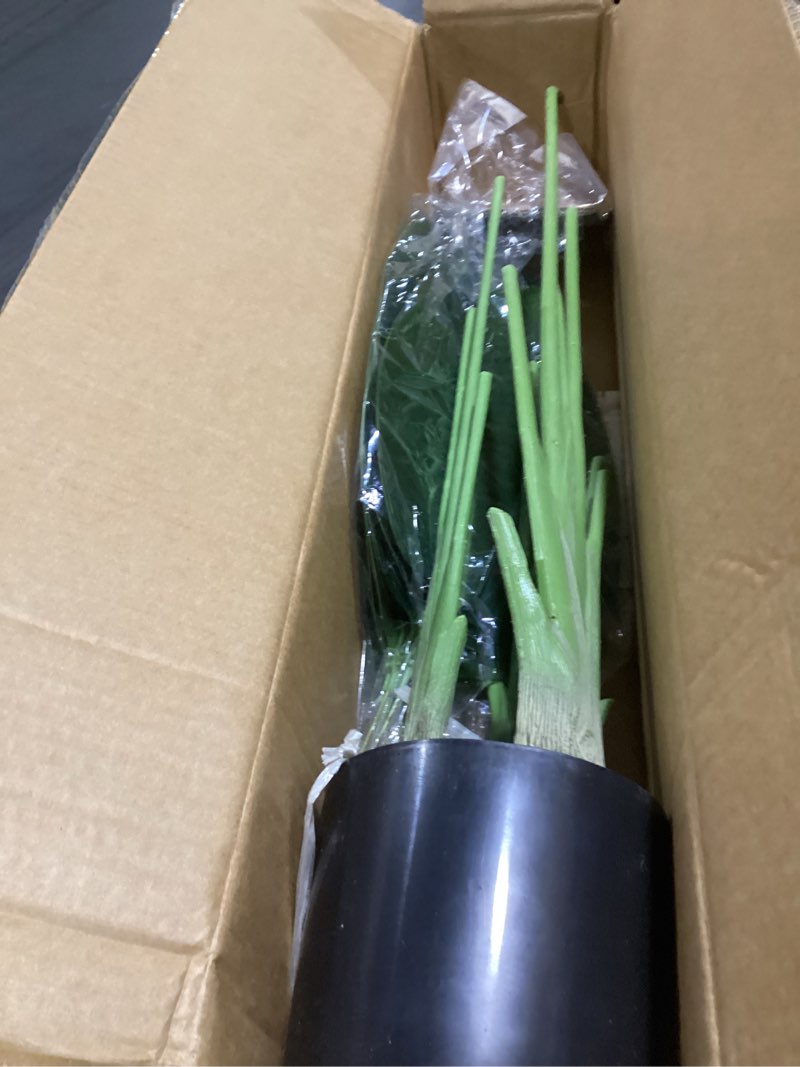 Condition photo showing New/Like New for lifelike bird of paradise artificial plant 4ft faux banana leaf tree with 9 trunks for home decor - perfect indoor silk floor plant for living room, office, and bedroom ambiance enhancement 1 4ft