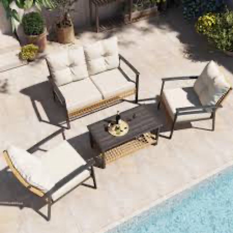 4-piece outdoor patio sofa set (table only)