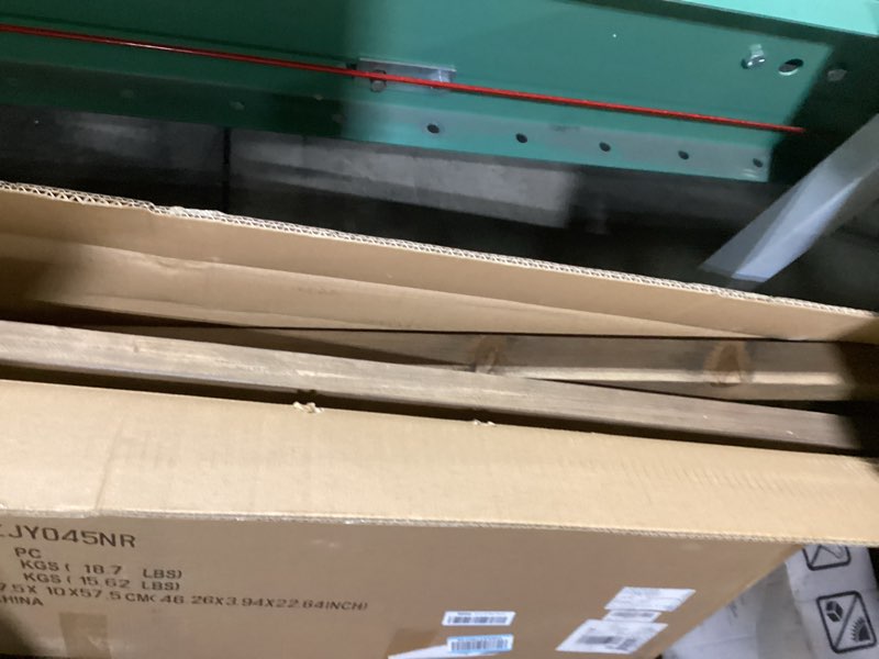 Condition photo showing Good Condition for Wnutrees Farmhouse 43" Coffee Table,Solid Wood Center Tables for Living Room and Office, Rustic Wooden Rectangular Table with V-Shaped Support, Natural