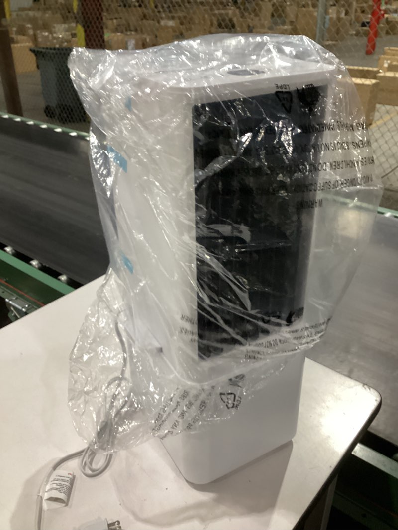 Condition photo showing New/Like New for portable air conditioners w/remote, 4 modes & 3 speeds, waterless alert system & 2.4-gal tank for 20h cooling, 12h timer for auto off, 3-in-1 evaporative air cooler for room bedroom office