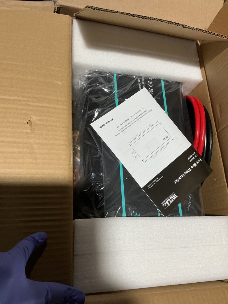 Condition photo showing New/Like New for hqst 3000w pure sine wave inverter 12v dc to 110v ac converter, w/ 6000w peak, gfci protection, 4x ac sockets, hardwire port, remote, solar power inverters for vehicles, camping, rvs, home, off grid 3000.0