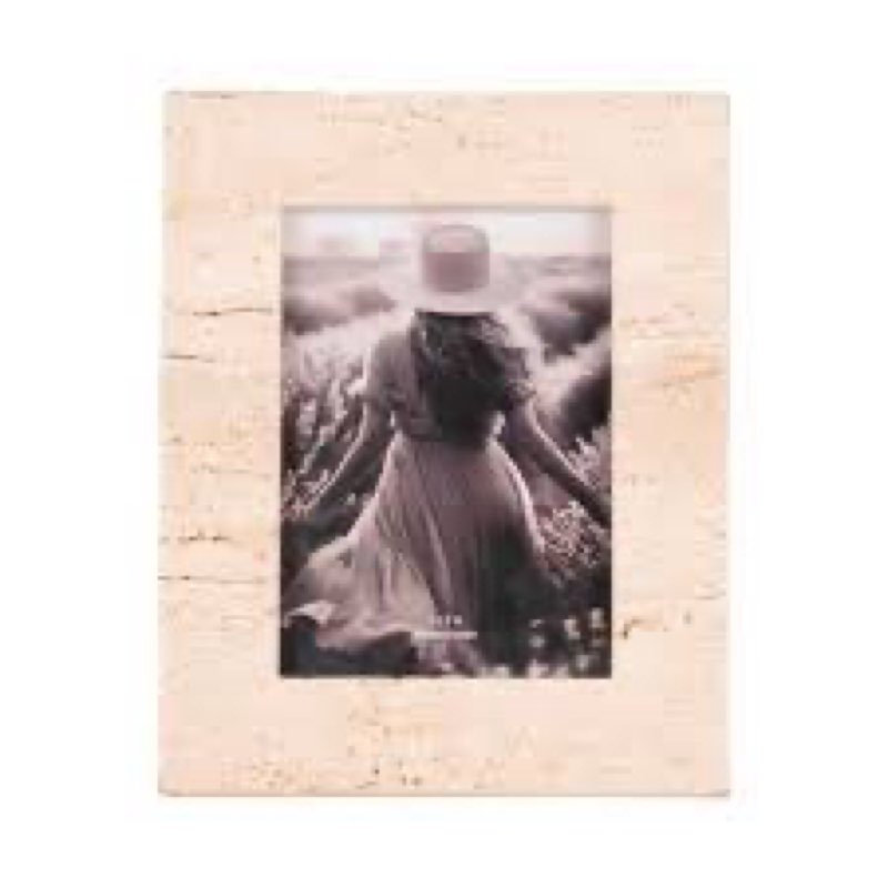 Travertine Photo Frame, Tan