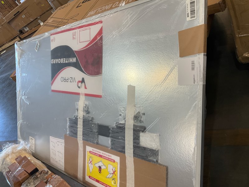 Condition photo showing Good Condition for viz-pro large magnetic dry erase white board for wall, 72 x 40 inches, pack of 2, aluminum framed whiteboard with marker tray for school office home 2 pack 72 x 40 inches