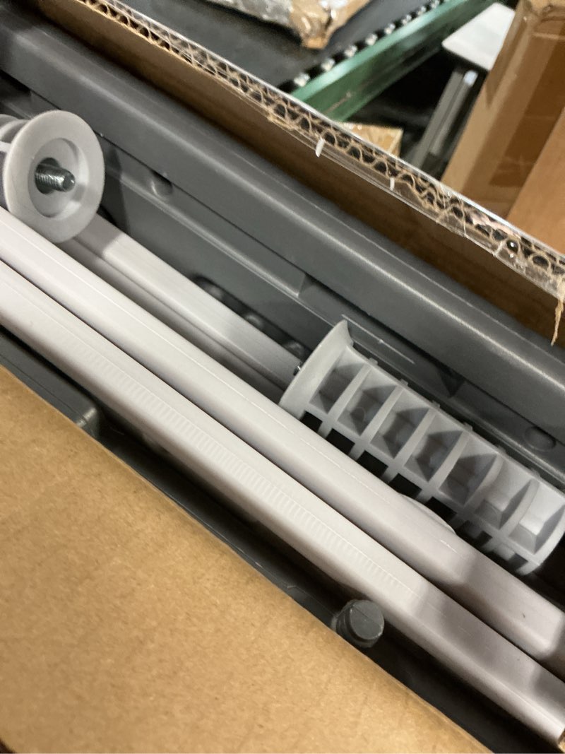 Condition photo showing As Is for Tepoal 17.7"x17"x17.5" Plastic Heated Cat House for Outside Winter, Weatherproof Outside Cats Shelter with Safety Escape Doors and Heating Pads, Elevated Feral Cat House for Wild and Stray Cats (Grey) Grey-17.7"x17"x17.5"