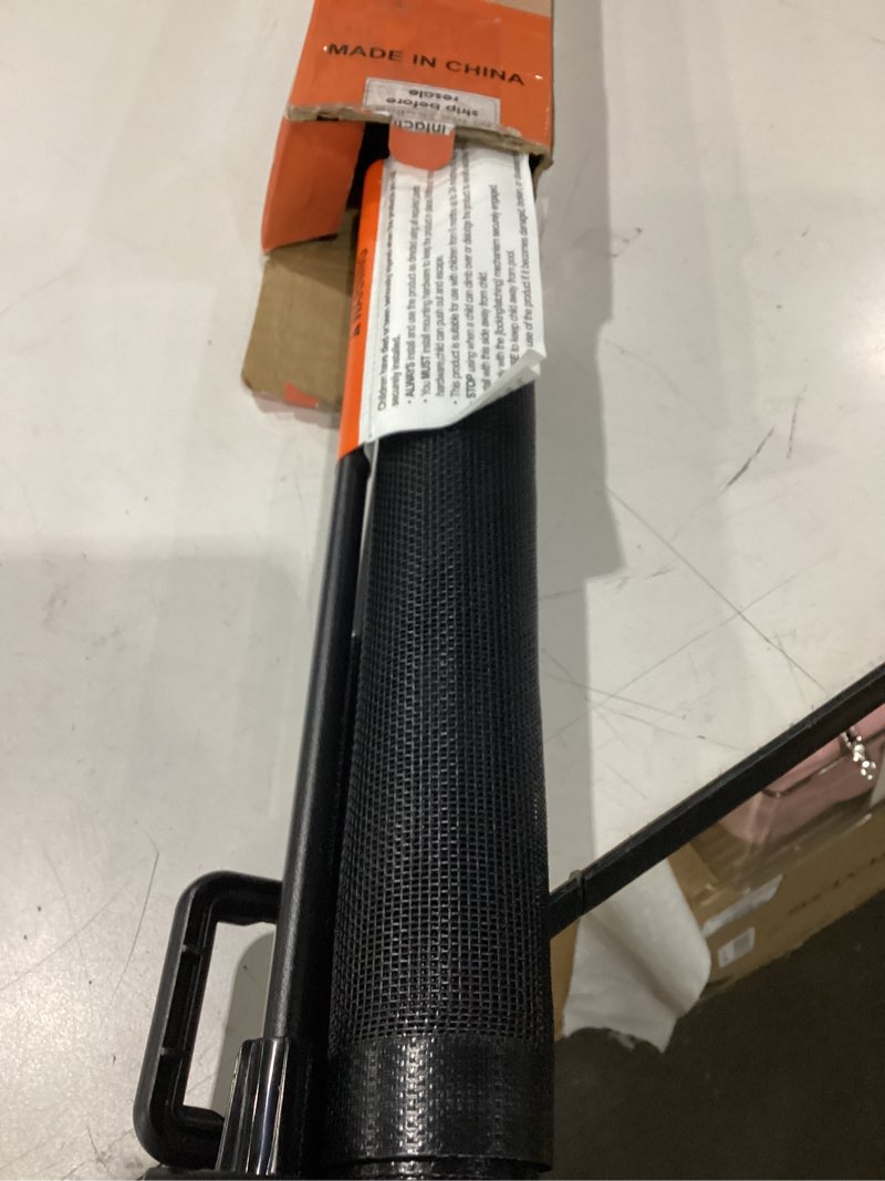 Condition photo showing As Is for retractable baby gates with door 55" wide retractable dog gate with pet door outdoor retractable gate for dogs mesh baby gate retractable pet gate with cat door retractable child gates for doorways black 33" x 55"?with cat door ?