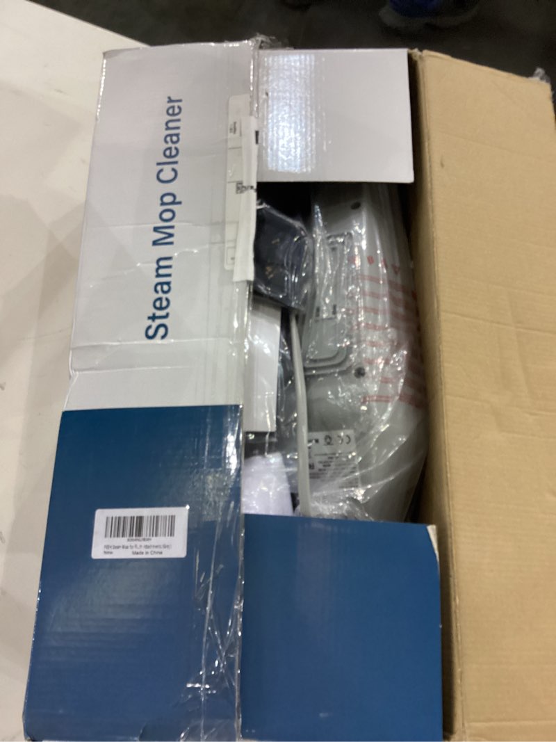 Condition photo showing As Is for Steam Mop for Floor Cleaning, 12 in 1 Handheld Steam Cleaner for Home, Floor Steamer for Hardwood Windows Tile Laminate Shutter & Clothes with Attachments (Grey) White