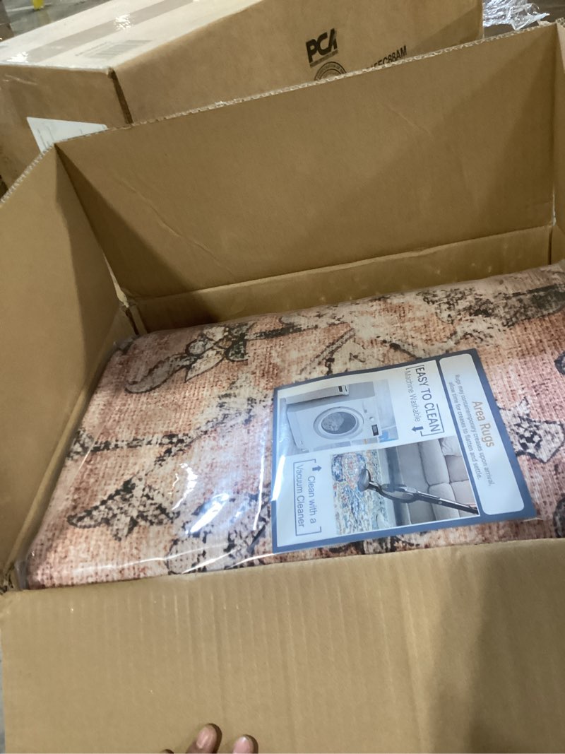 Condition photo showing Good Condition for bestsweetie area rug 9x12 rugs for living room 9x12 boho rug washable rugs 9x12 vintage area rugs carpet for bedroom living room indoor distressed non slip no pile, neutral brown earth tones