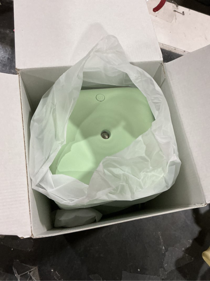 Condition photo showing Good Condition for 0.6l mini anti-gravity humidifier, visual floating water drop cool mist humidifier for bedroom, desk & indoor plants, quiet 36db night light, auto shut-off, unique gift idea green