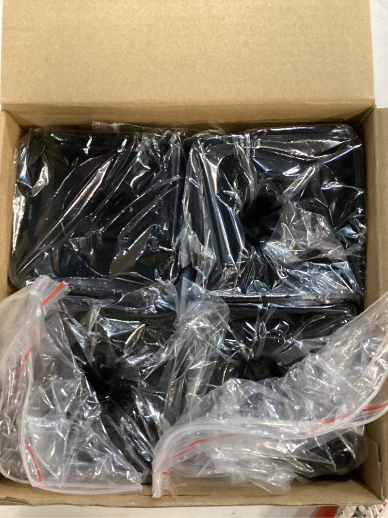 Condition photo showing New/Like New for 10 Pcs Microphone Flag Station Portable Square Cube ABS Foam Mic Flag Logo Studio Equipment Microphone Accessories for Reporter Host Interview (White, Black)